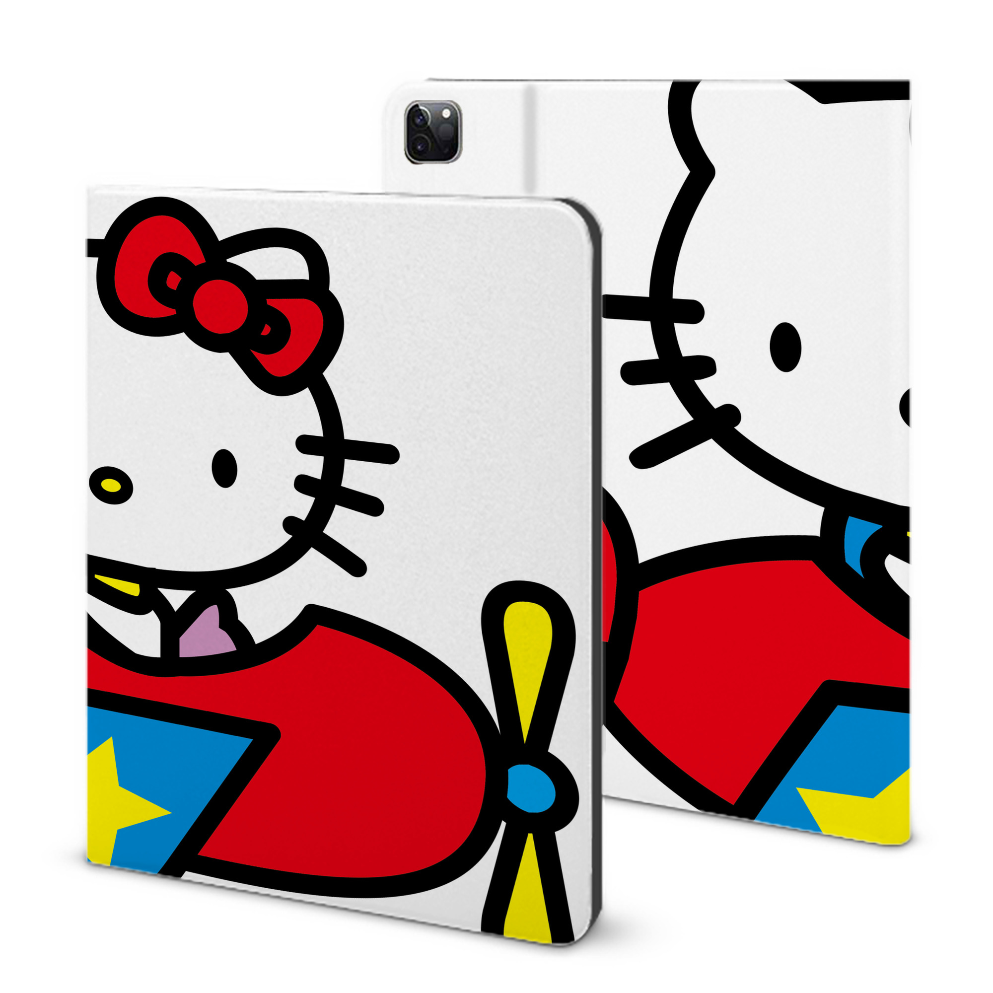（画像用） Hello Kitty ハローキティ IPad ケース ブック型 PUレザー TPU 耐衝撃 軽量 薄型 ペン収納なし 全面保護 IPad 各モデル対応